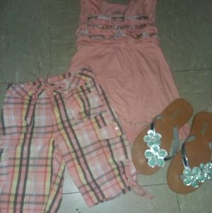 3 pc justice outfit sz 8 outfit and shoes are sz 4